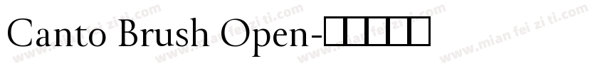 Canto Brush Open字体转换